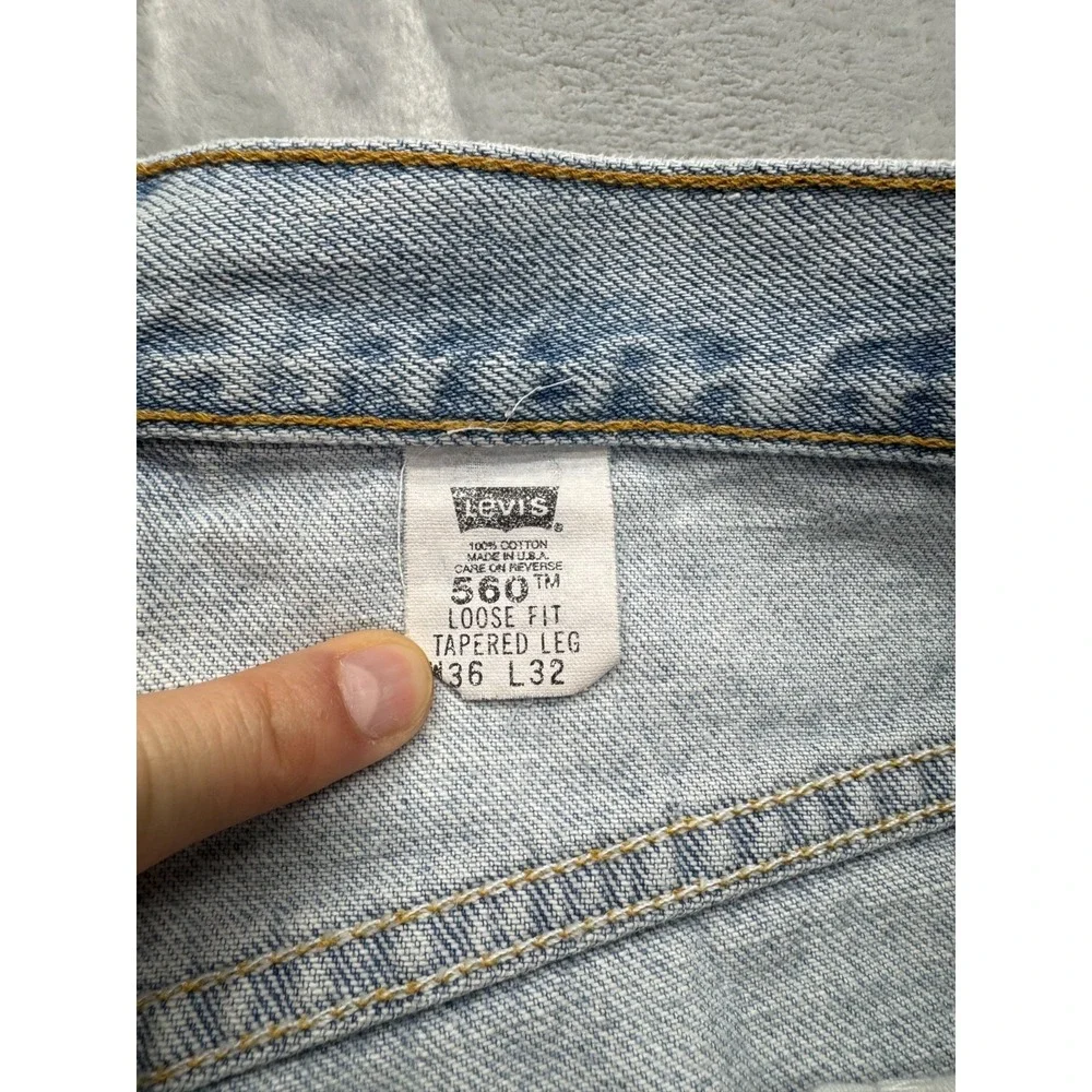 Vintage Levis 560 Jeans Mens (34x31 Actual) Loose Fit Tapered Leg Made‎ in USA
